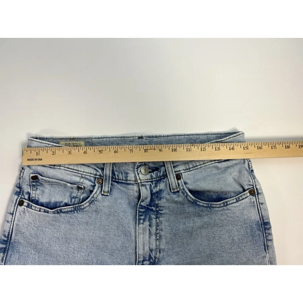 Levis 514 Premium Big E Jeans Mens 30x30 Light Wash Denim Straight Fit Mid Rise